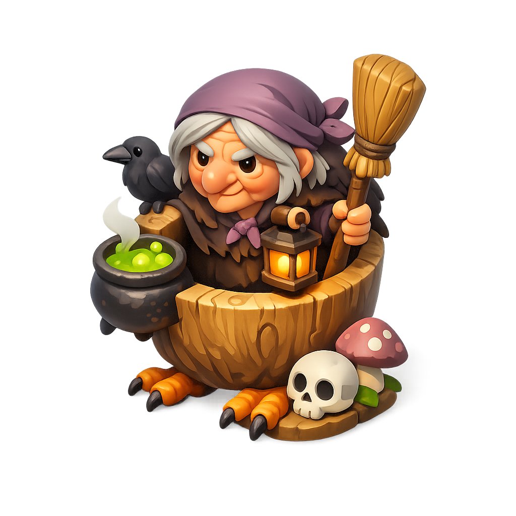 AI Prompt for Cute 3D Chibi Witch Owl Character Art
