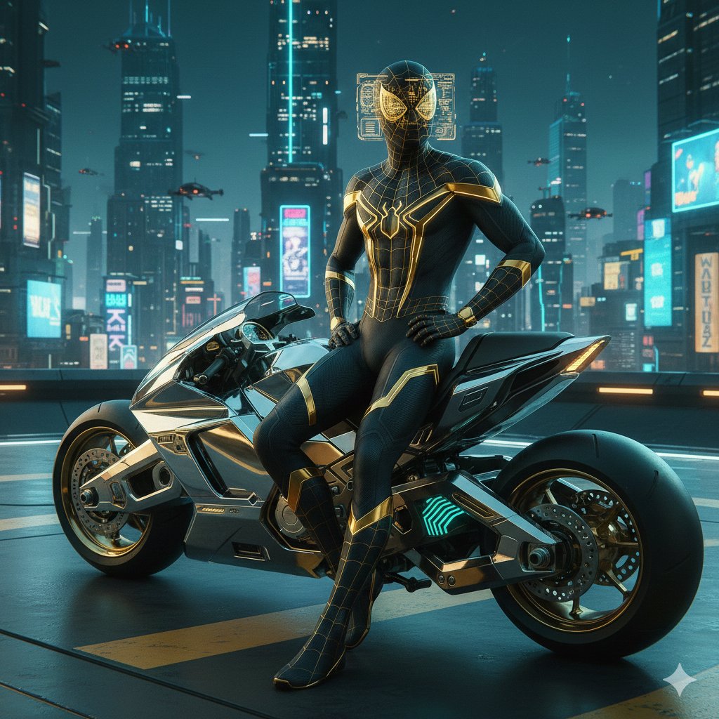 AI Prompt for Cyberpunk Spider-Man Comic Book Cover Art