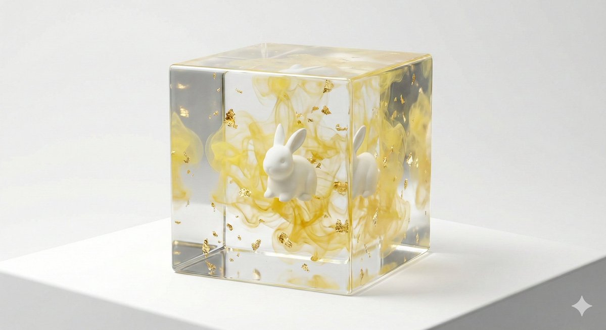AI Prompt for Epoxy Resin Art 3D Cubes