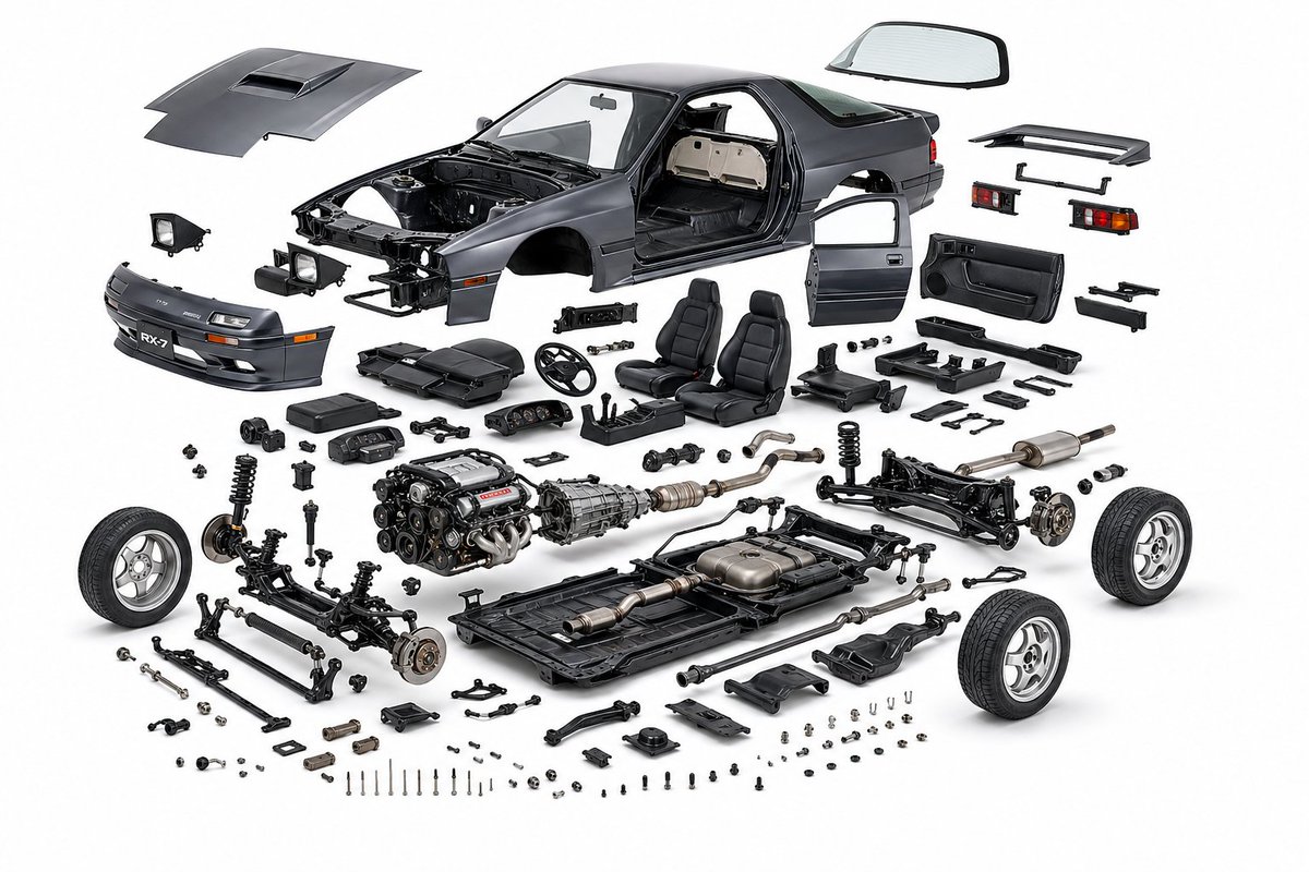 AI Prompt for Exploded View Product Diagrams - Industrial & Electronics CAD Art
