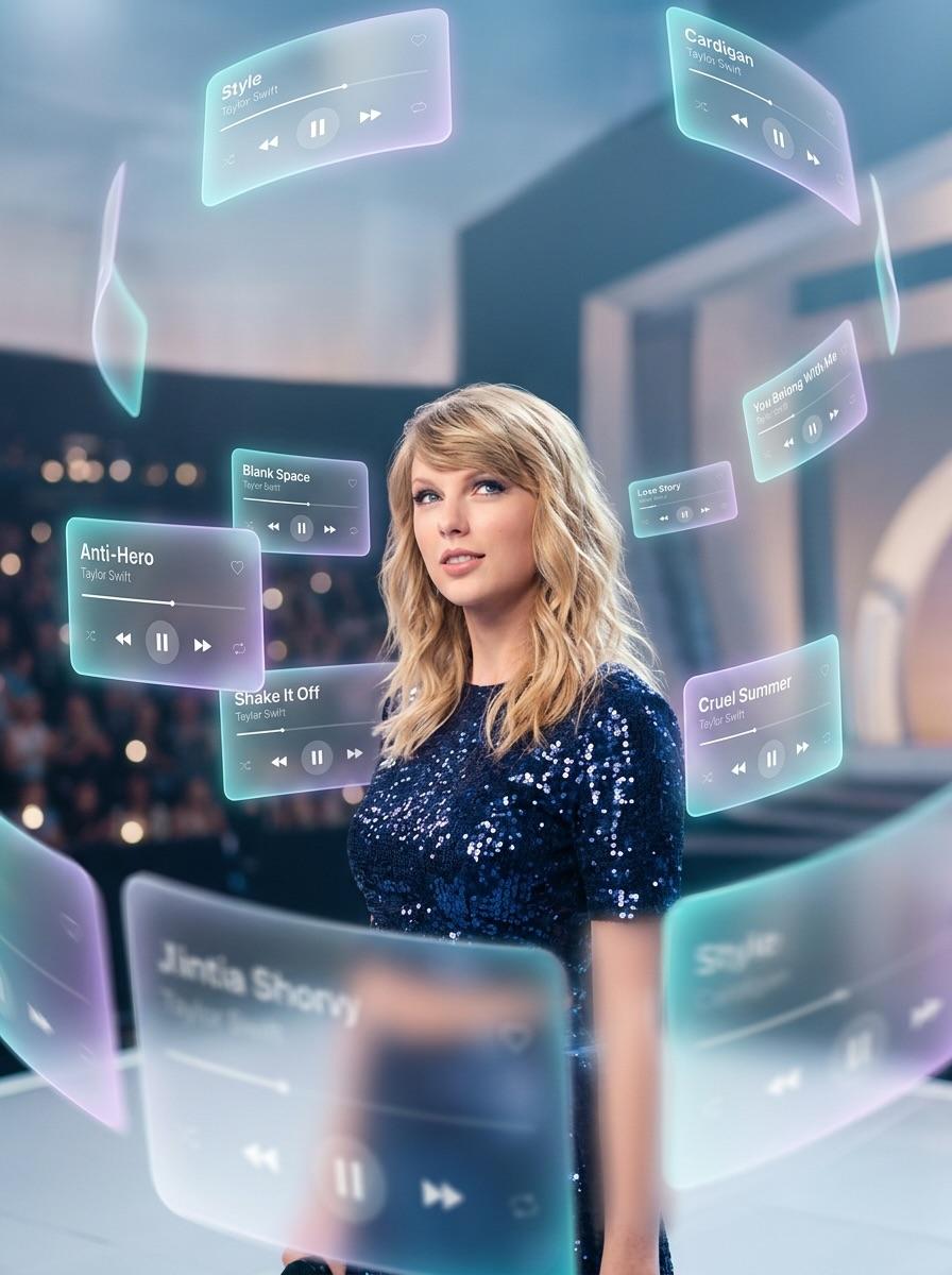 AI Prompt for Generate 3D Rendered Music Interface Portrait with Futuristic AR Concept