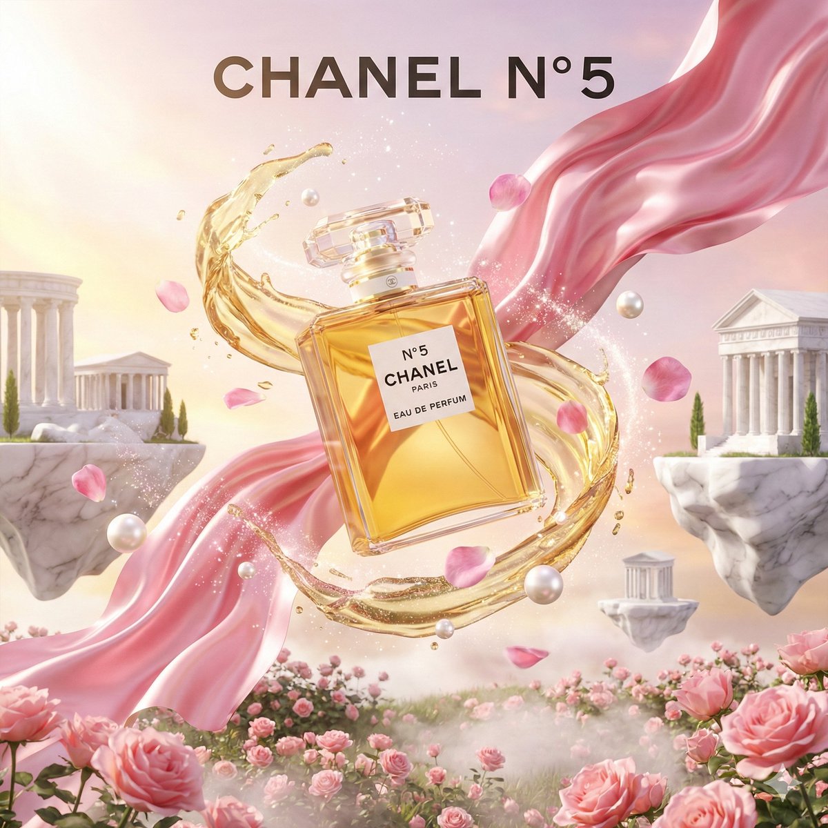 AI Prompt for High-End 3D Advertising Posters with Fantasy Landscapes
