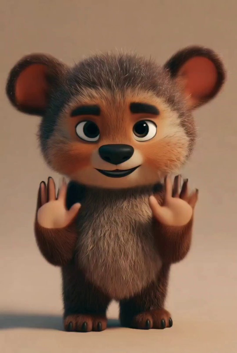 AI Prompt for High-Quality 3D Animated Character Design: Adorable Bear Cub