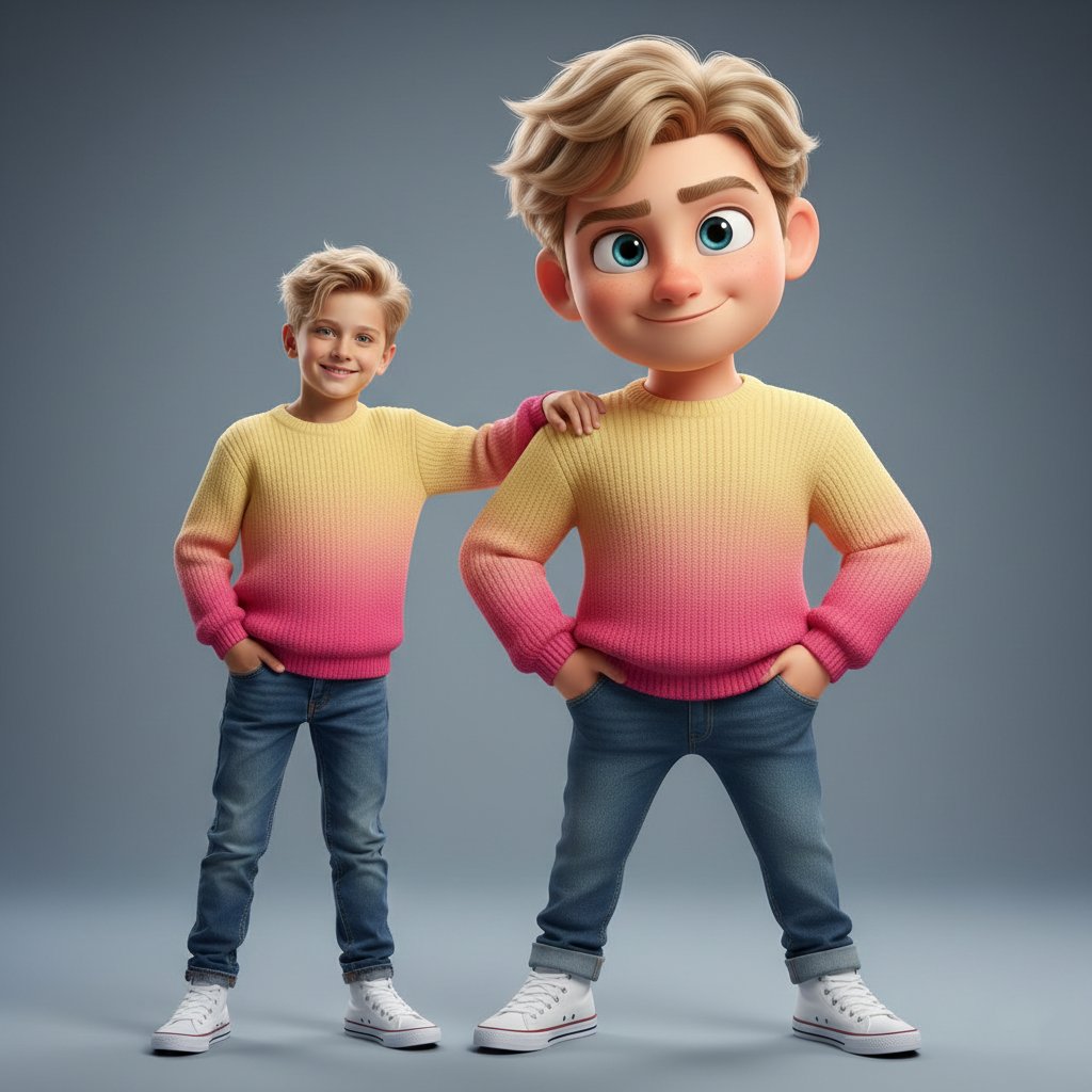 AI Prompt for Hyper-Realistic 3D Character Portrait with Real Person