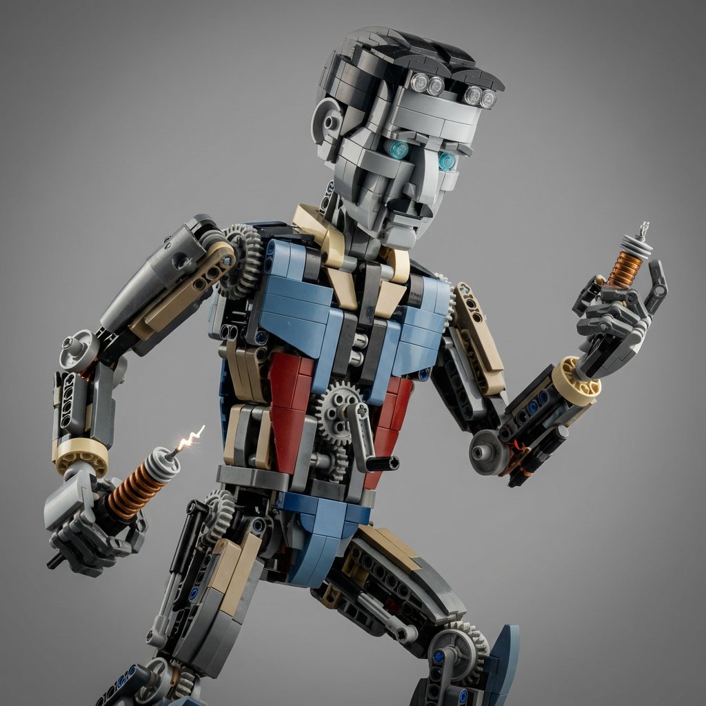 AI Prompt for Hyper-Realistic LEGO Kitbash Studio Product Shot