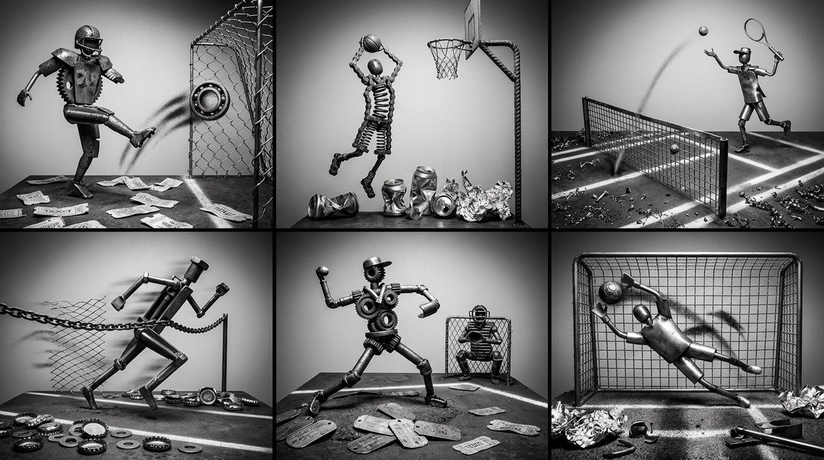 AI Prompt for Industrial Sports Diorama Art