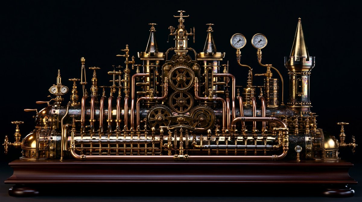 AI Prompt for Intricate Steampunk Mechanical Sculpture Design