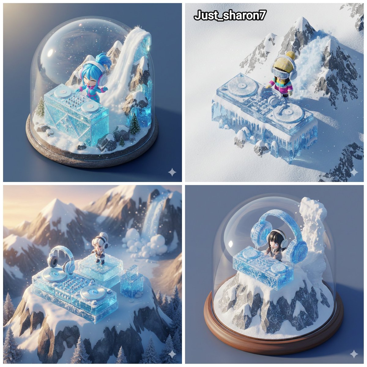 AI Prompt for Isometric Miniature DJ Scene 3D Model