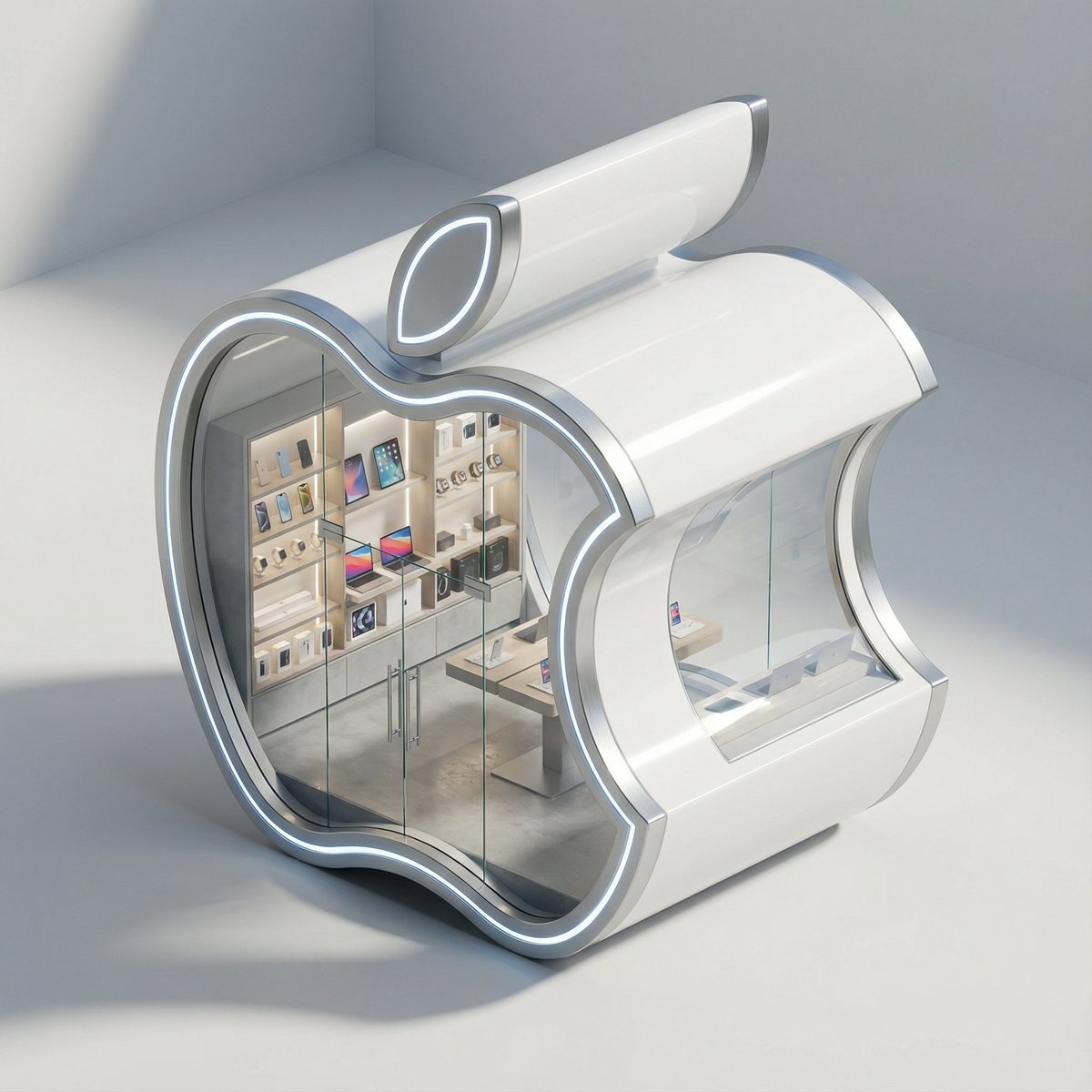 AI Prompt for Luxury Pop-Up Kiosk 3D Isometric Rendering