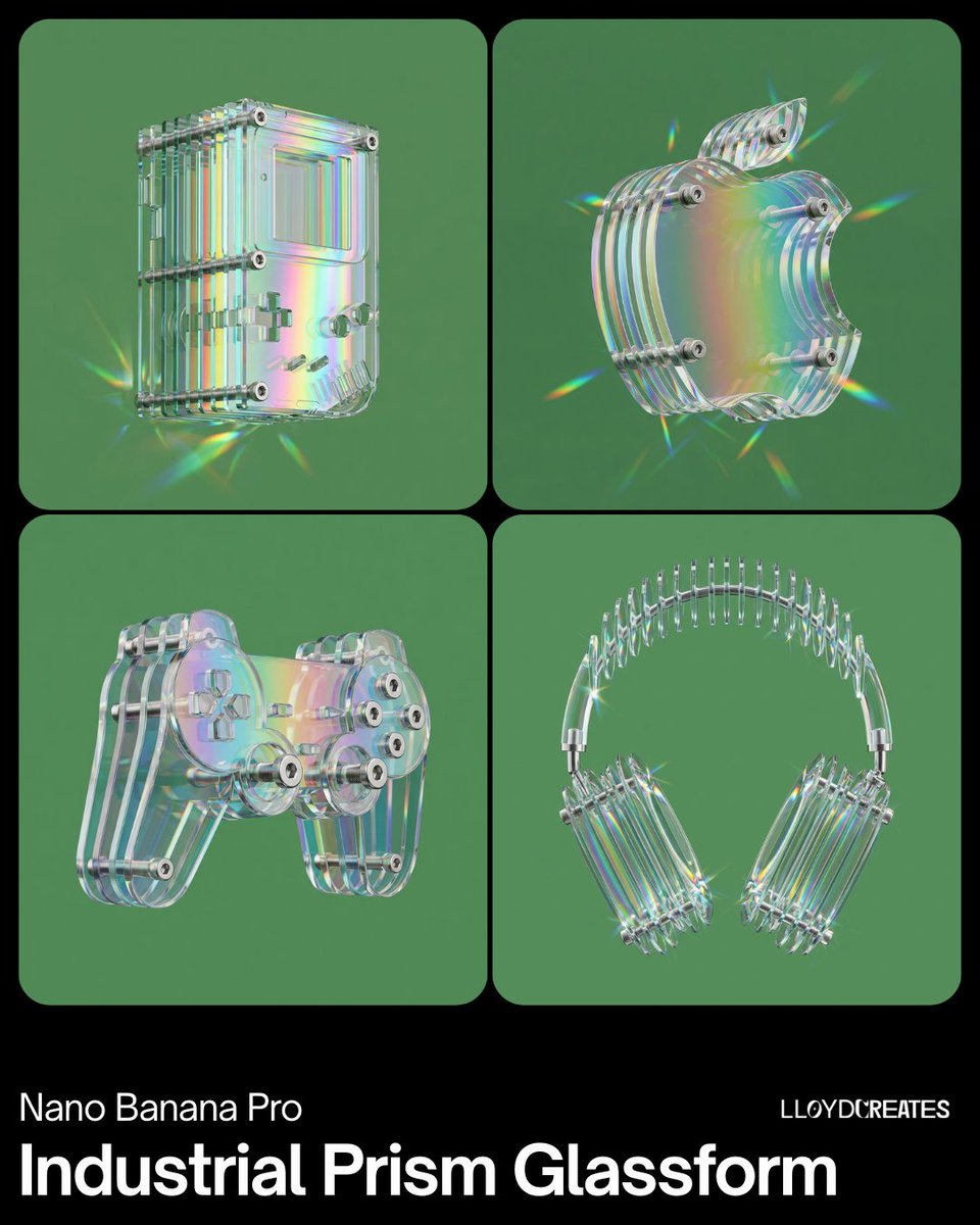 AI Prompt for Minimalist Industrial Product Visuals with Spectral Highlights