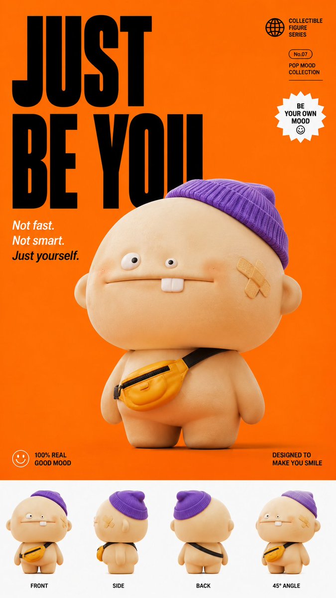 AI Prompt for Popmart Style Character Toy Poster with 3D Render
