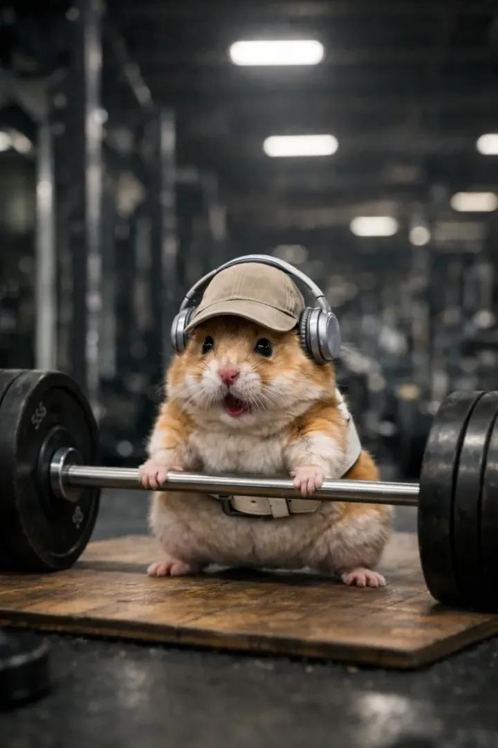 AI Prompt for Ultra-Realistic Hamster Deadlift Scene