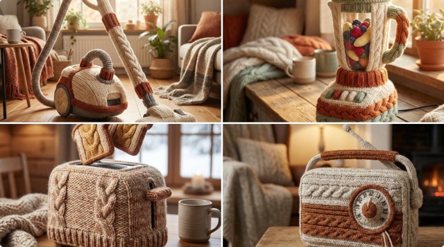 Hand-Knitted Wool Object: Cozy Craft Meets Industrial Design