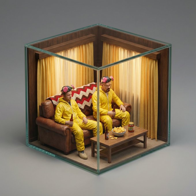 Isometric Miniature Diorama Glass Cube Scene Generator