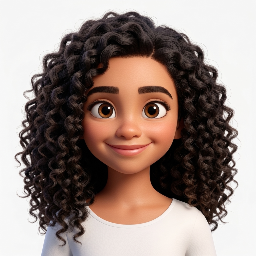 Pixar-Style 3D Headshot Avatar White Background