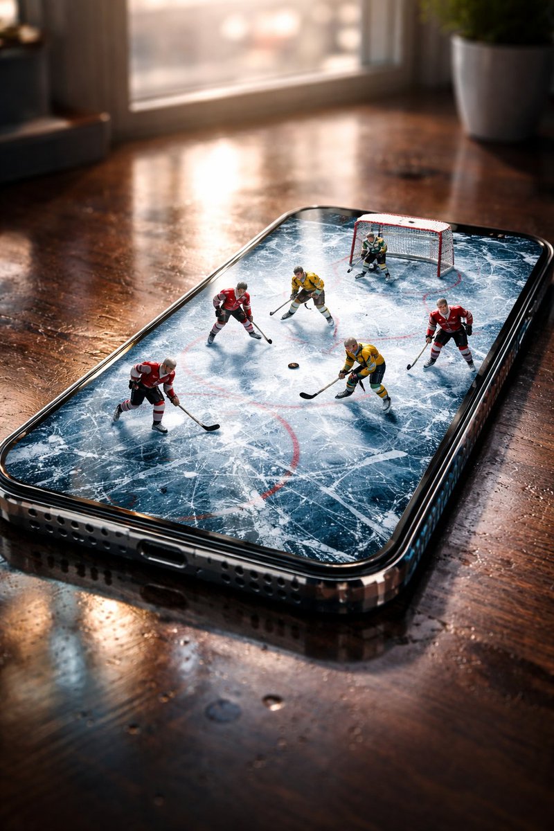 Smartphone Hockey Rink Surreal DSLR Poster