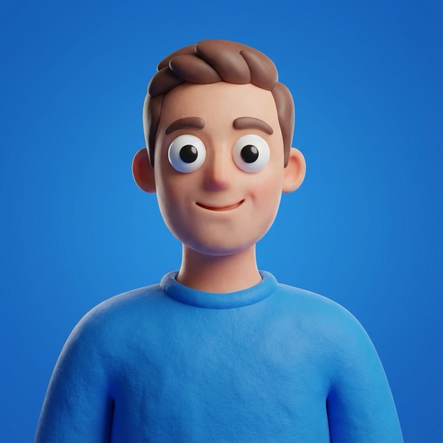 Stylized 3D Clay Character Portrait