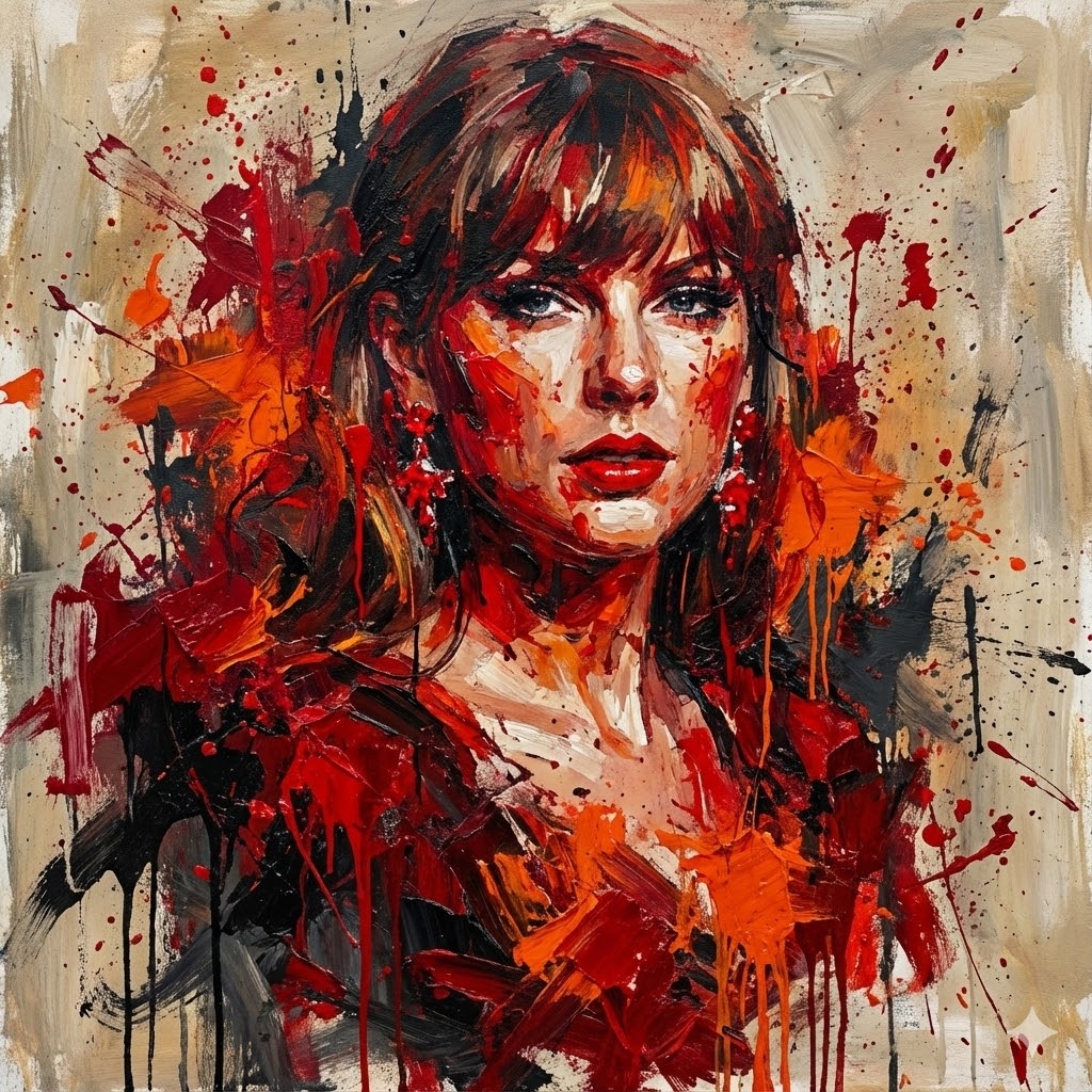 AI Prompt for Abstract Expressionist Portrait with Explosive Color Fields