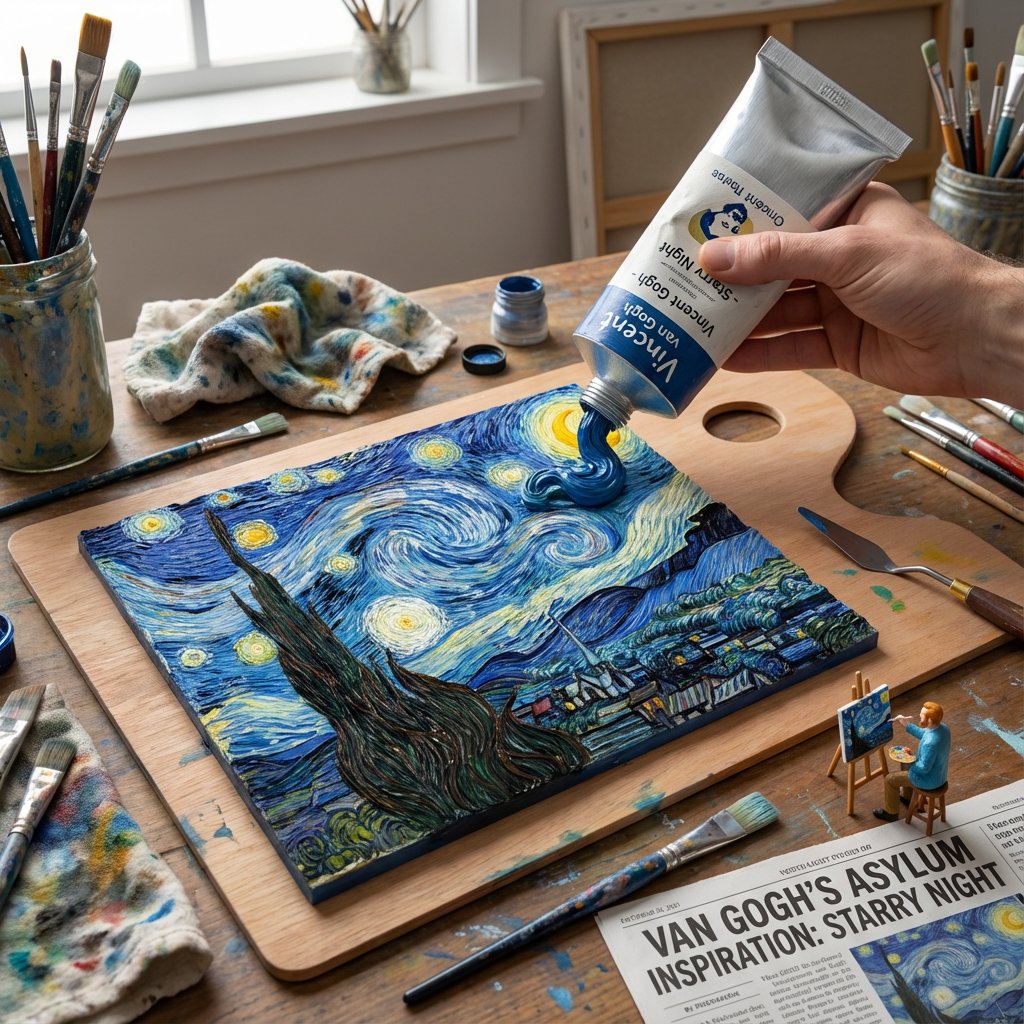 AI Prompt for Oil Paint Viscosity Art with 3D Relief