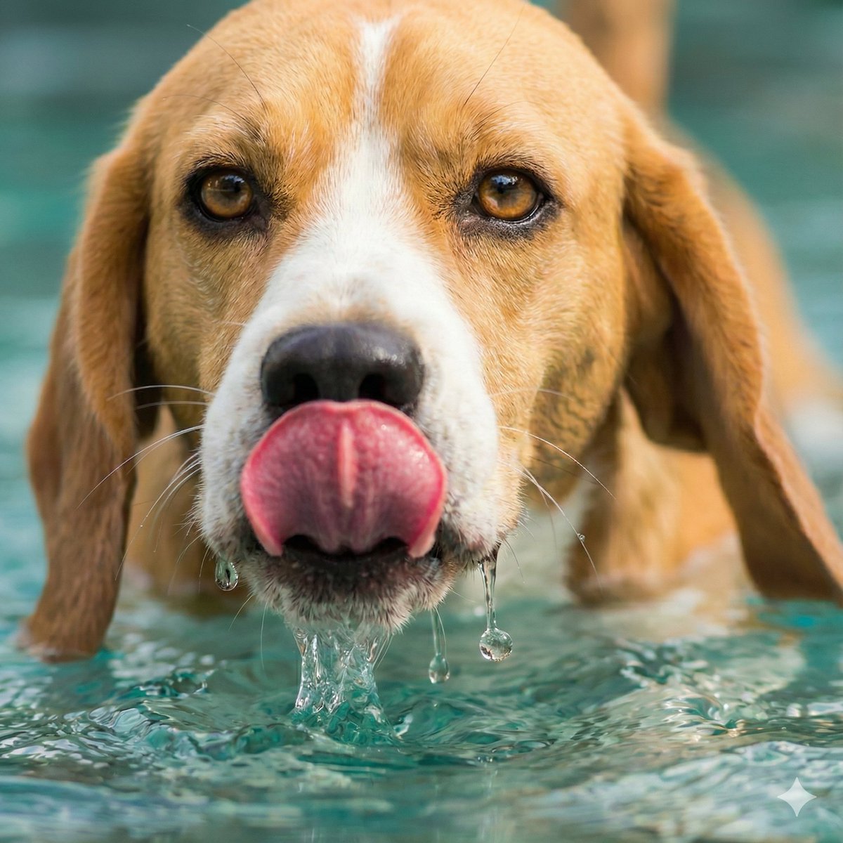 AI Prompt for High-Resolution Animal Photography with Water Effects