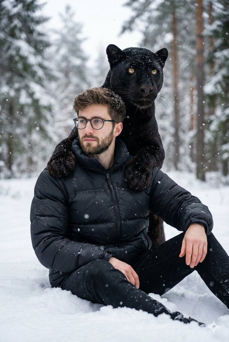 AI Prompt for Hyper-Realistic Black Panther Image in Snowy Forest