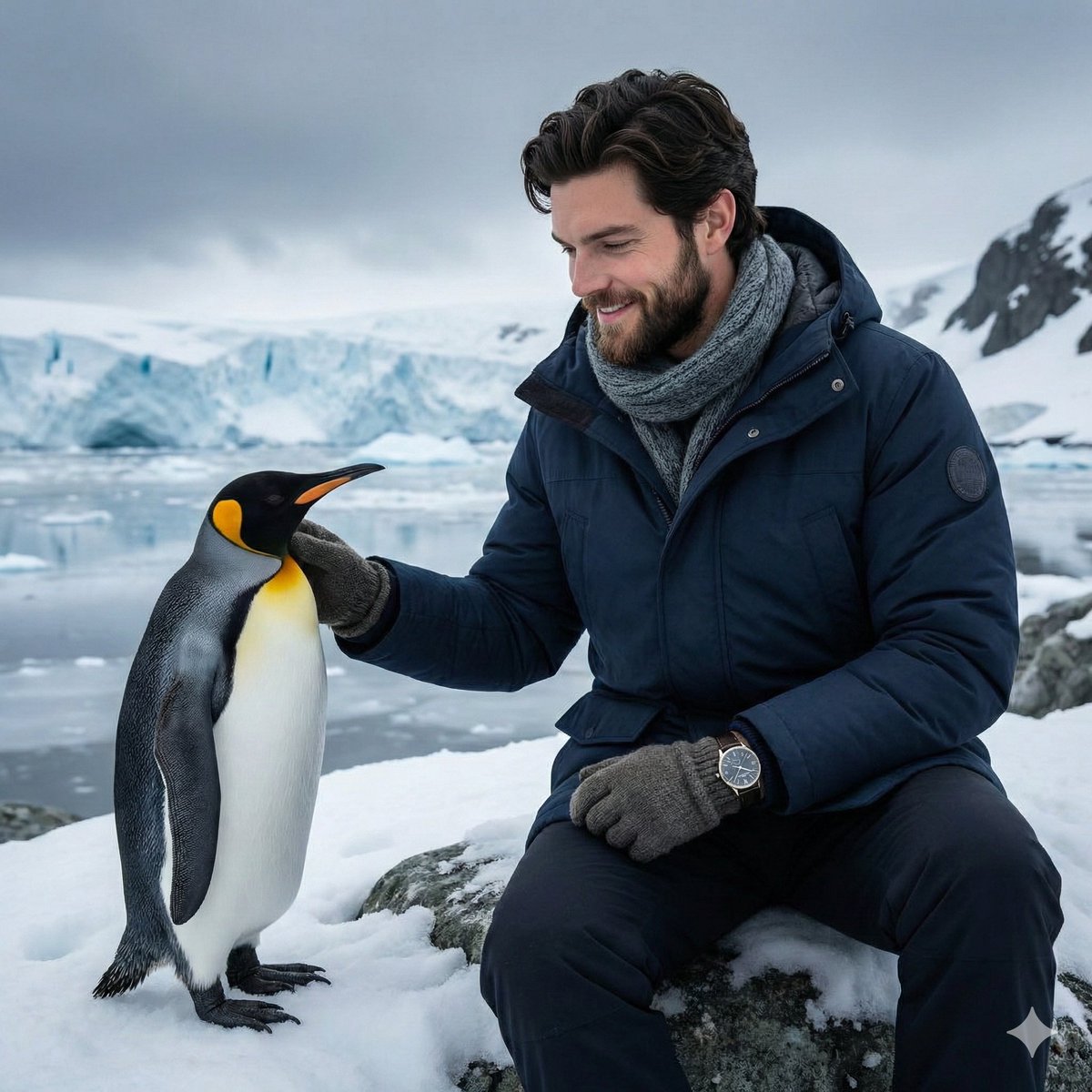 AI Prompt for Realistic Antarctic King Penguin Photography