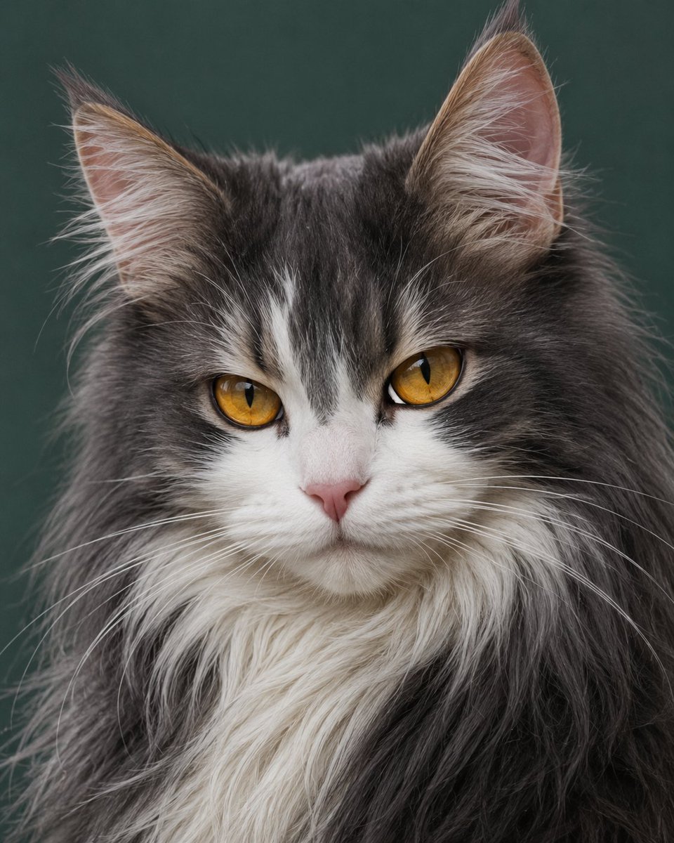 AI Prompt for Realistic Cat Portrait with Amber Eyes