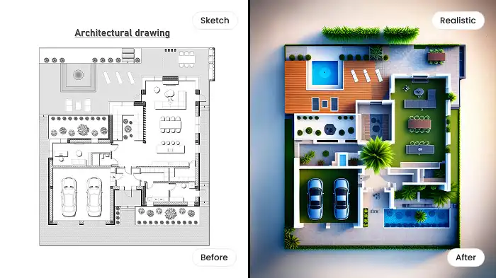 AI Cuts Render Time: From Sketch to Realistic Property Images