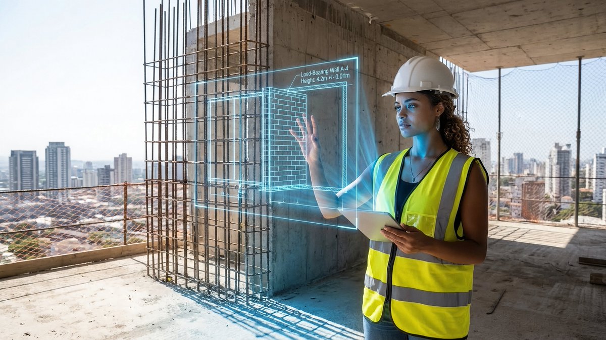 AI Prompt for Architectural Rendering: Infographic Construction Site