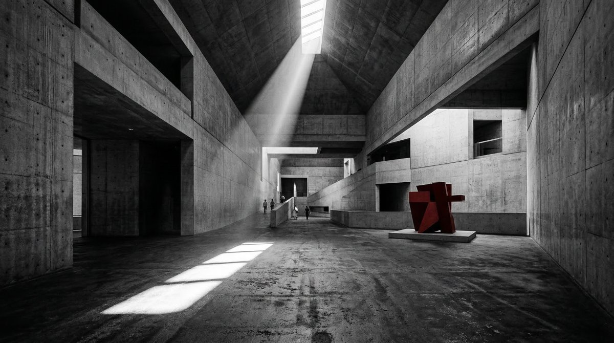 AI Prompt for Brutalist Concrete Museum Interior Image Generation
