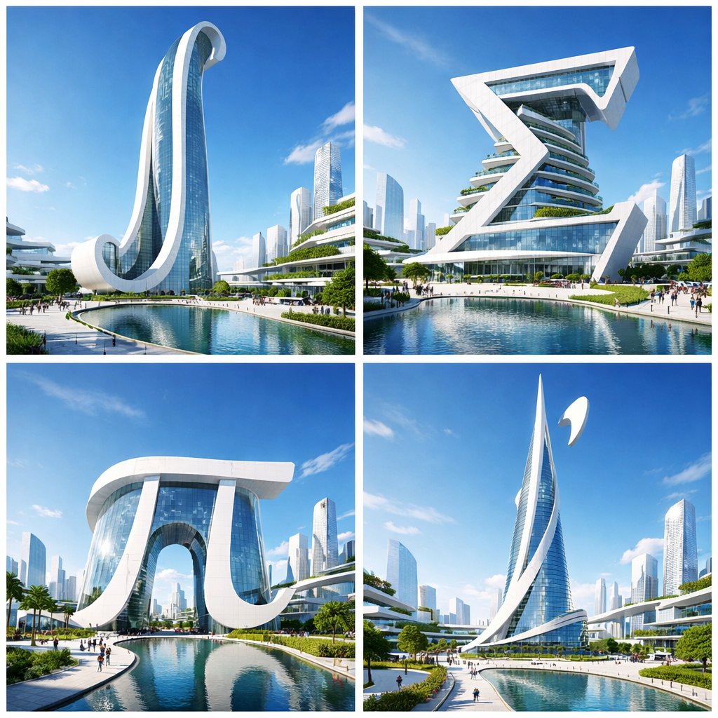 AI Prompt for Calculus-Inspired Futuristic Architecture Designs
