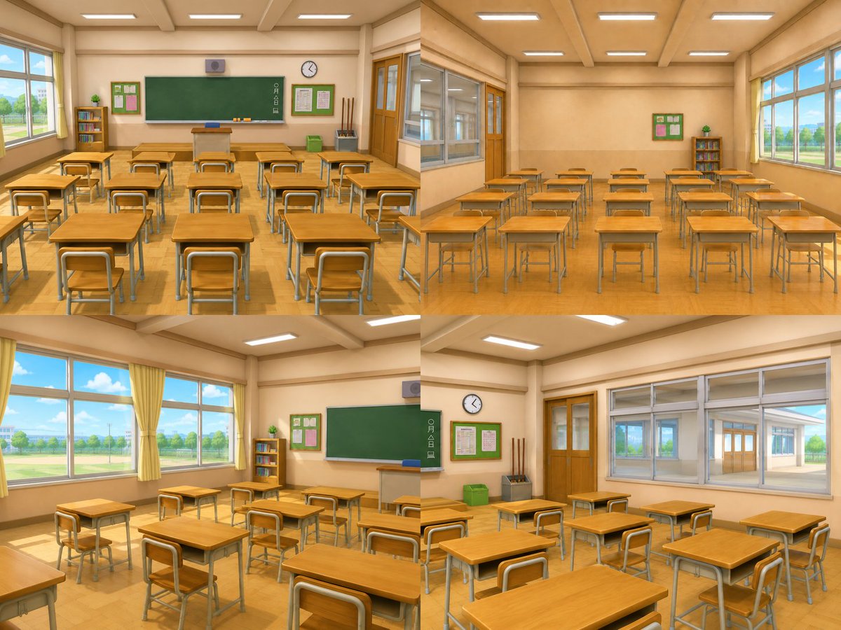 AI Prompt for Detailed 3D Classroom Interior Views from Top Perspective