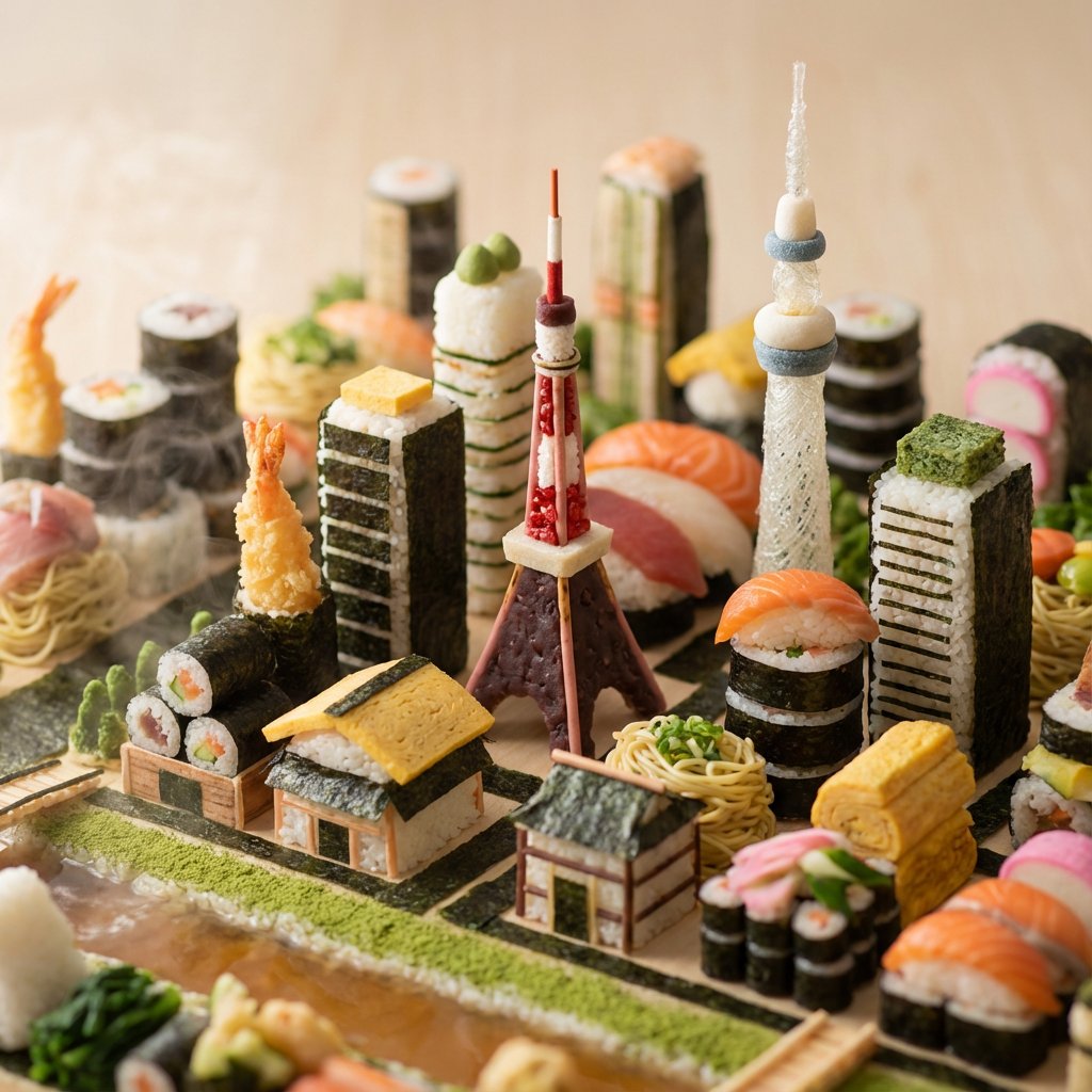 AI Prompt for Edible City Architecture Designs with Double Inference