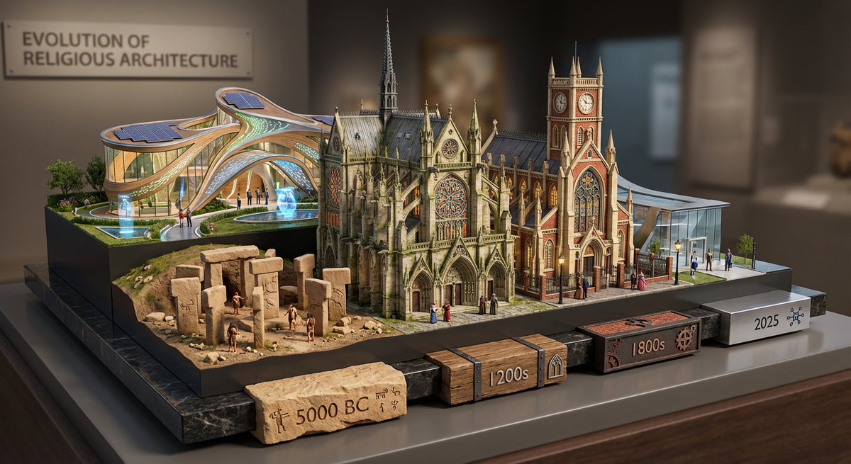 AI Prompt for Historic Religious Architecture Diorama