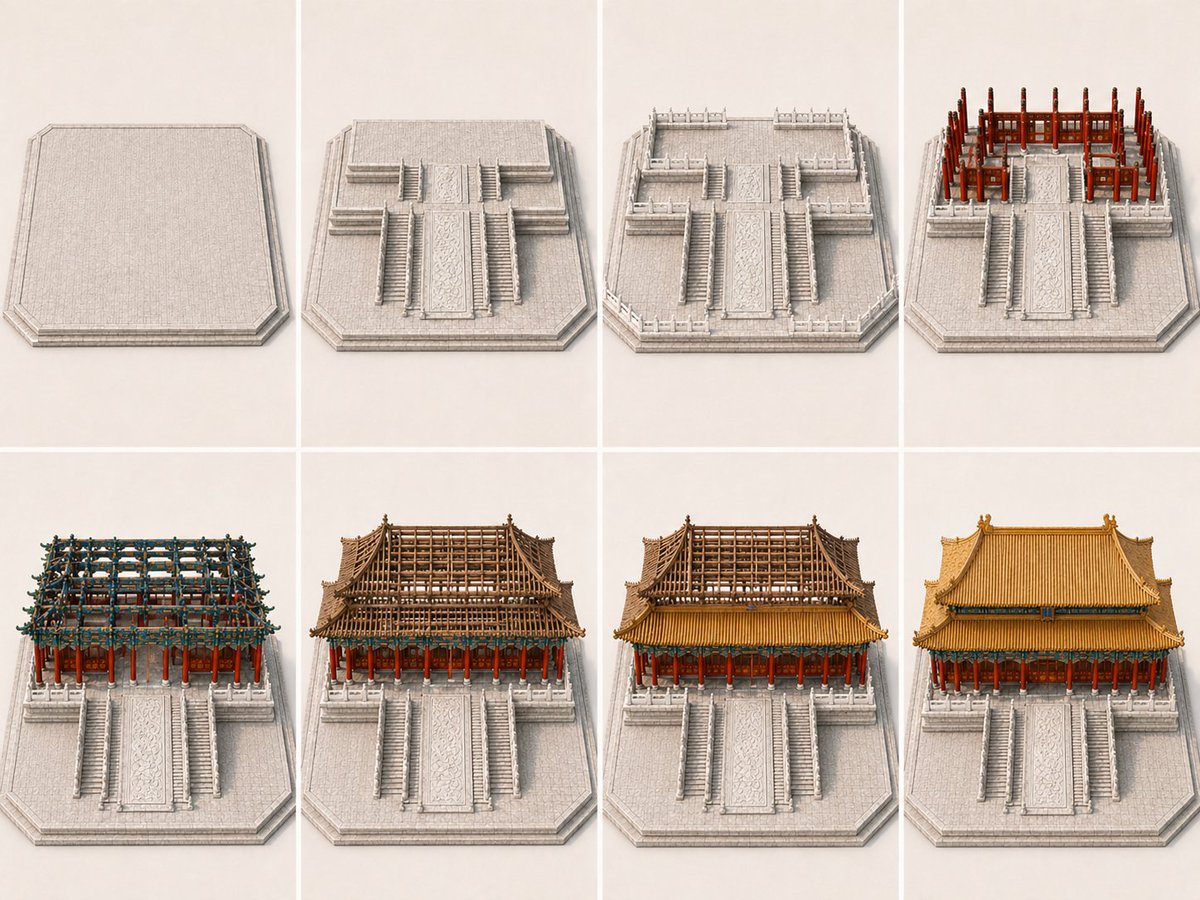 AI Prompt for Isometric 8-Panel Architecture Storyboard