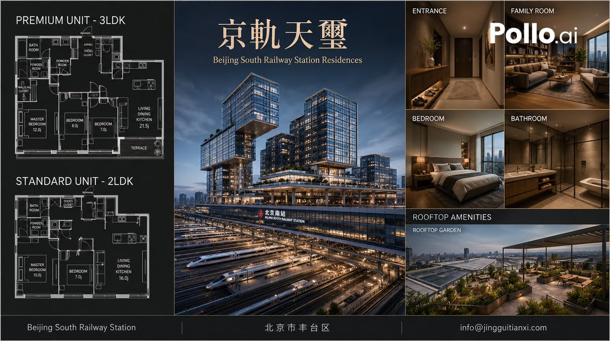 AI Prompt for Luxury Beijing Apartment Brochure Design with 3D Render and Minimalist Layout