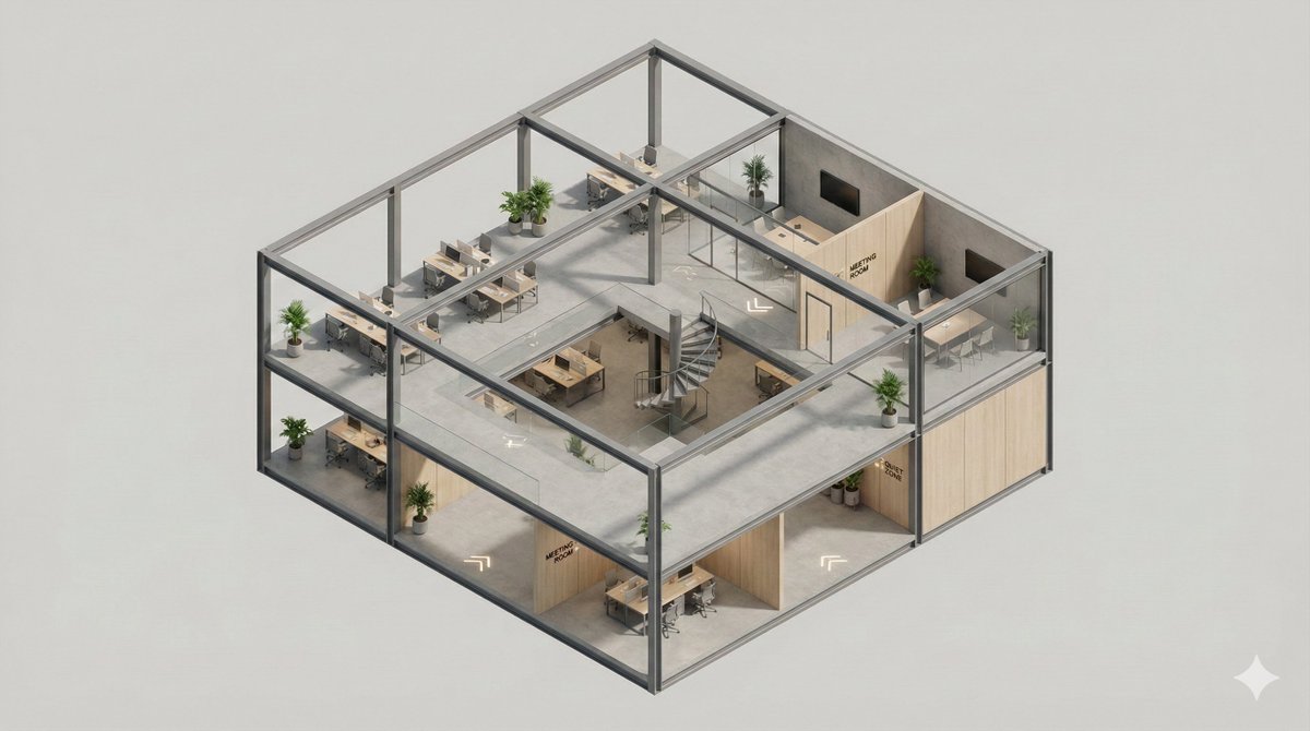 AI Prompt for Minimalist 3D Isometric Architectural Diorama Designs