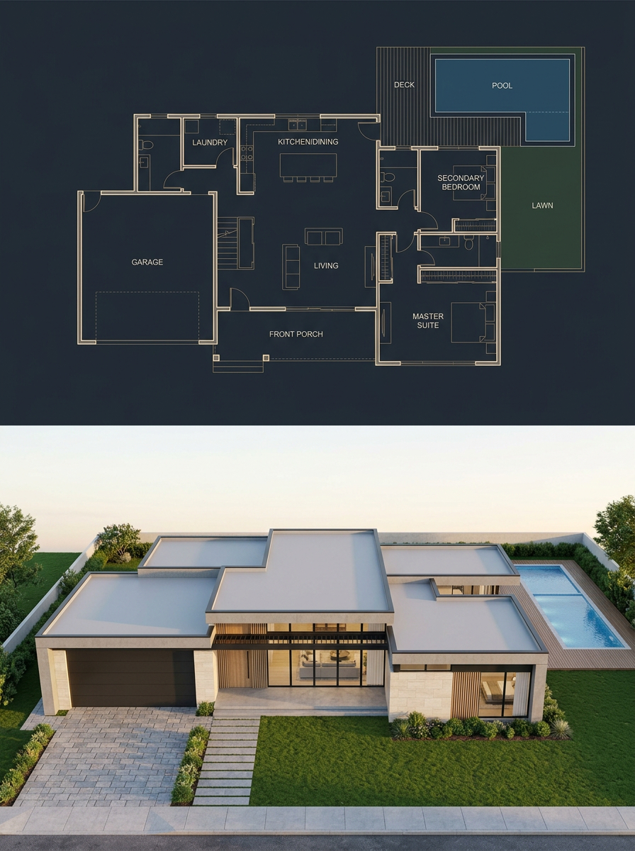 AI Prompt for Modern House Floor Plan and Architecture Visualizer