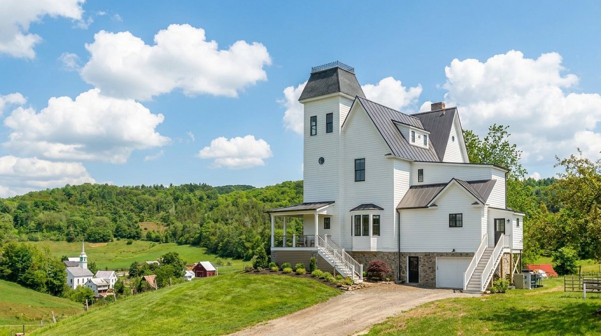 AI Prompt for Modern House Rendering from Beetlejuice Filming Location