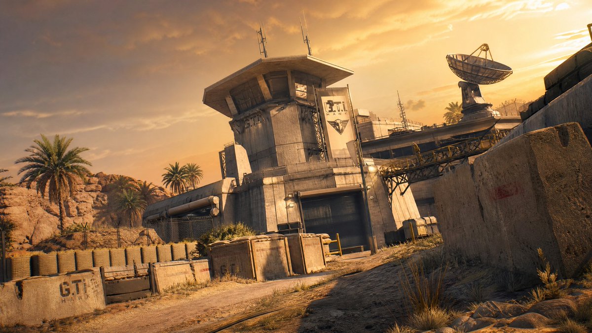 AI Prompt for Photorealistic Desert Military Base in Golden Hour