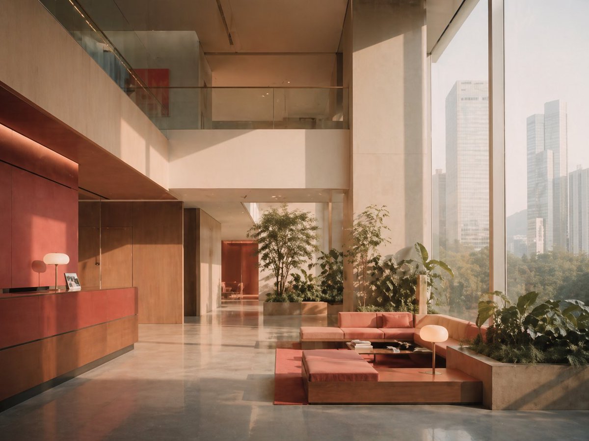 AI Prompt for Photorealistic High-End Lobby Design