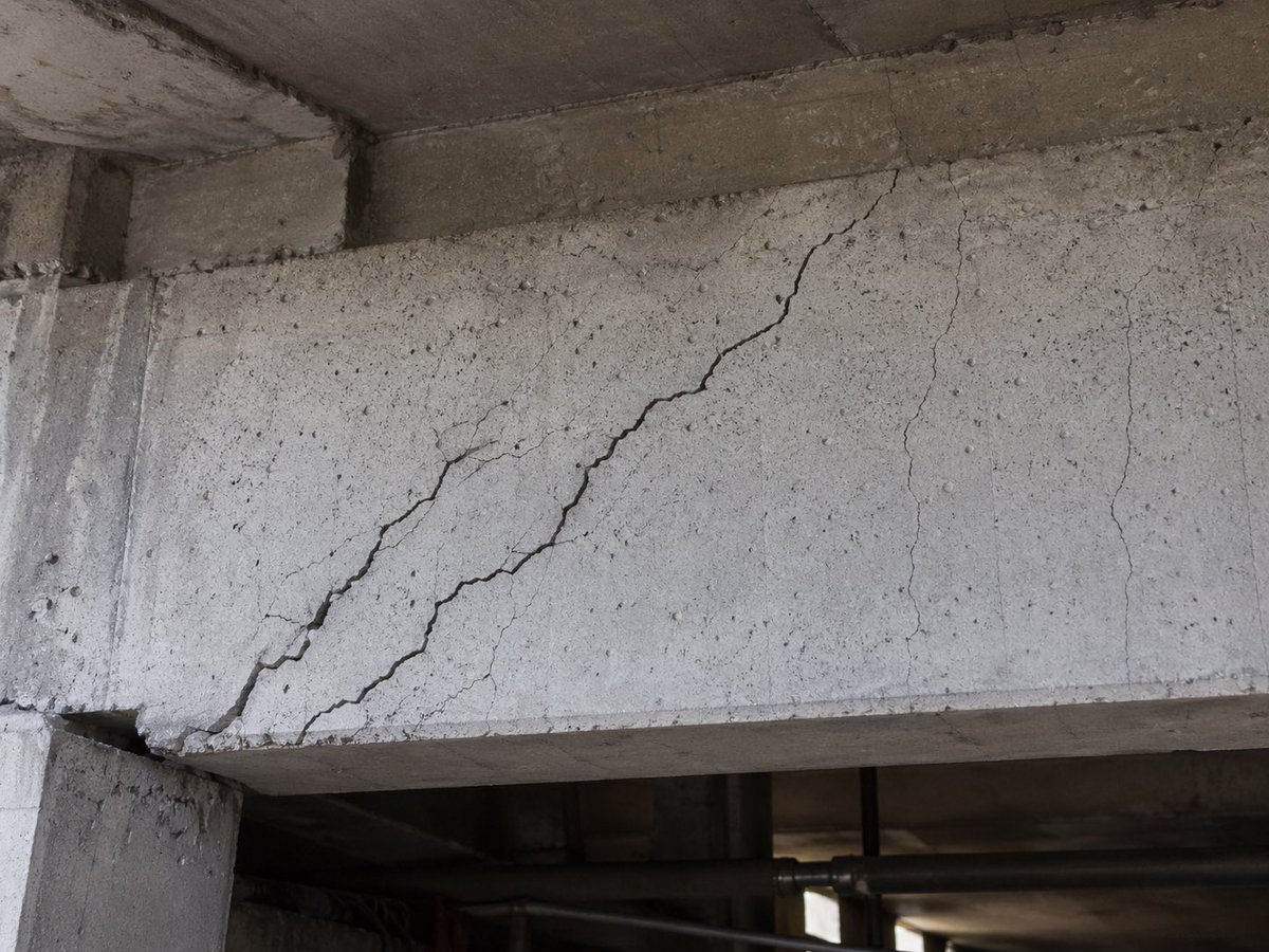 AI Prompt for Realistic Cracked Concrete Beam Image