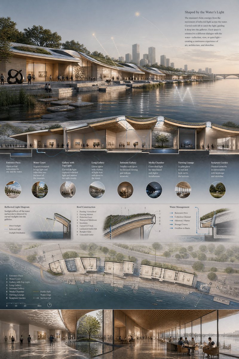 AI Prompt for Stunning Waterfront Museum Architecture Design
