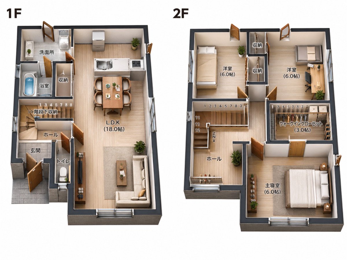 AI Prompt: Generate a 3D Real Estate Render from a 2D Floor Plan