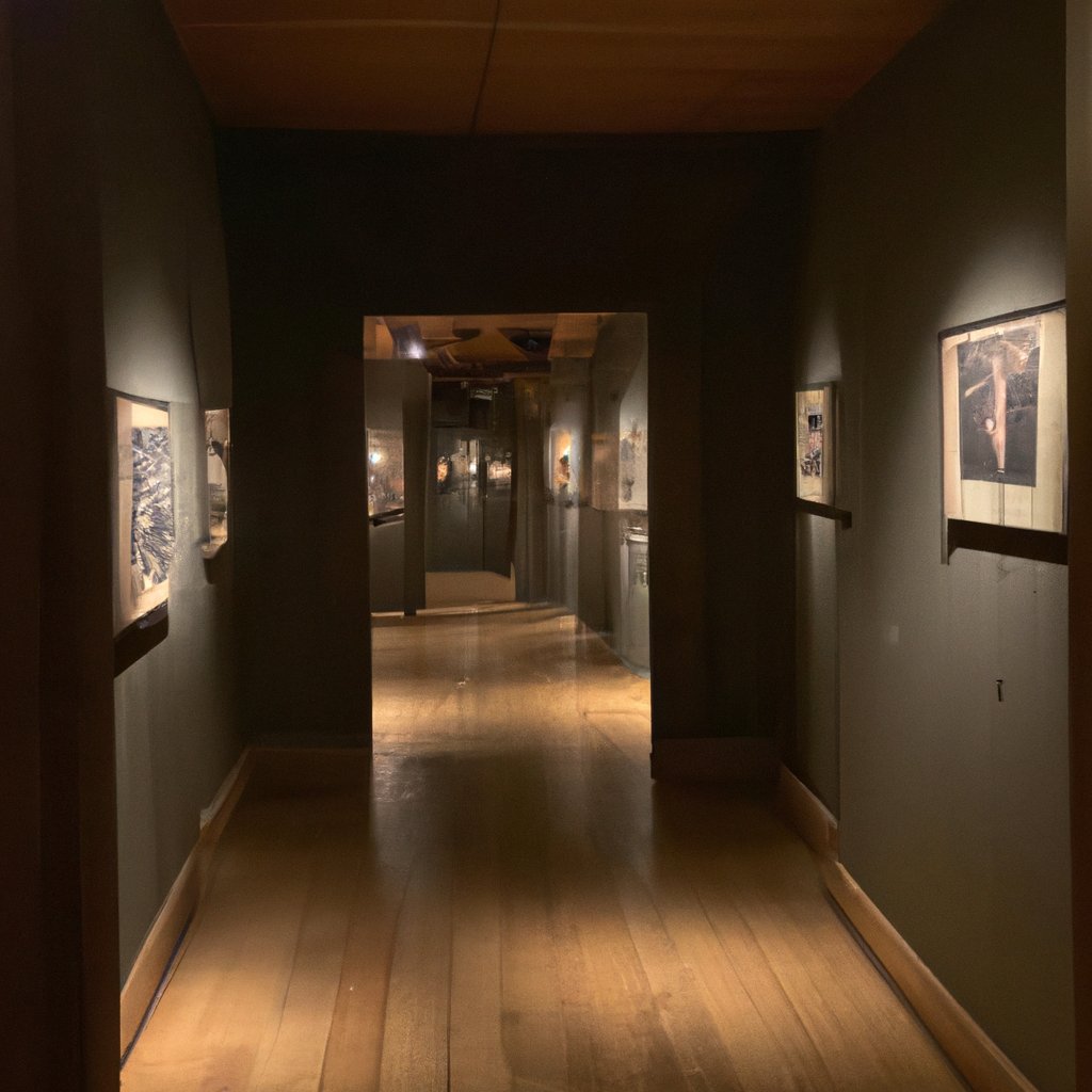 AI Prompt: Generate an Eerie Hallway with a Frightening Shadow Creature