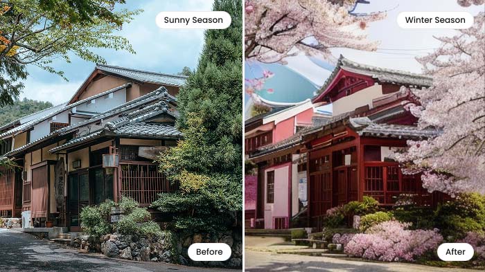 AI Seasonal Photo Editing for Real Estate