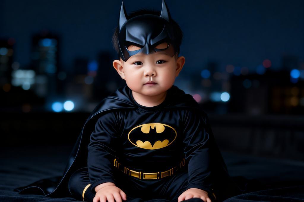 Baby in Batman Suit Photo Prompt