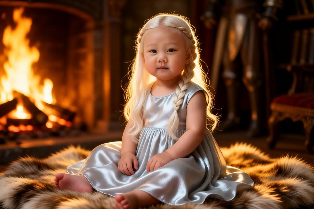 Baby Wizard Portrait in Enchanted Hall
