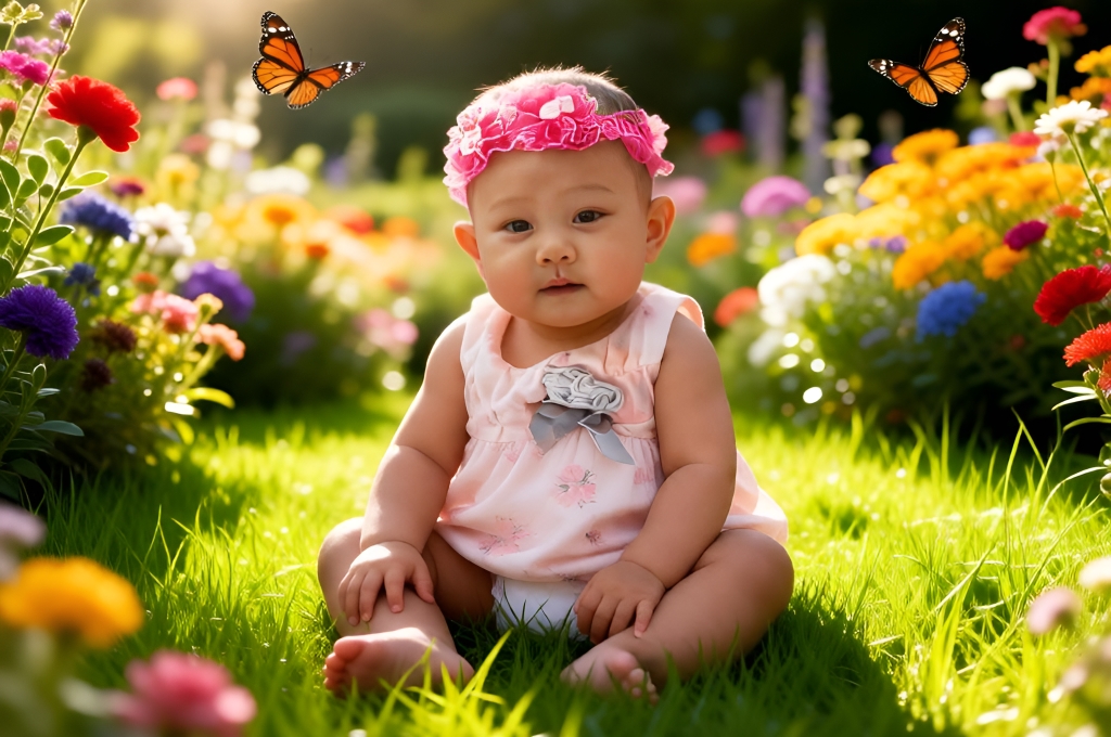 Hyper‑Realistic Baby Garden Photo Prompt