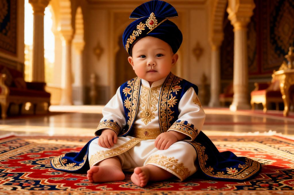 Mughal Royal Baby Portrait